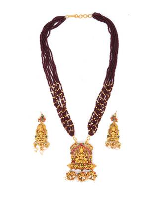 red beaded jewellery necklace sets 5