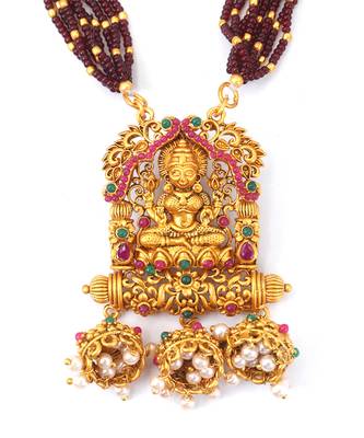 red beaded jewellery necklace sets 7