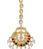 Gold Kundan Maang Tikka