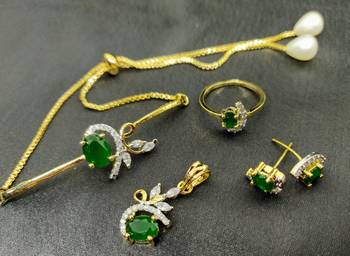 M Creation Green Color Combo Set For Women 1