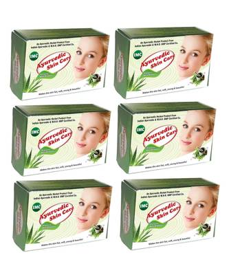 IMC Ayurvedic Skin Care Soap, Enriched with Aloe Vera, Neem, Sandal and 27 Herbs - Set of 6 1