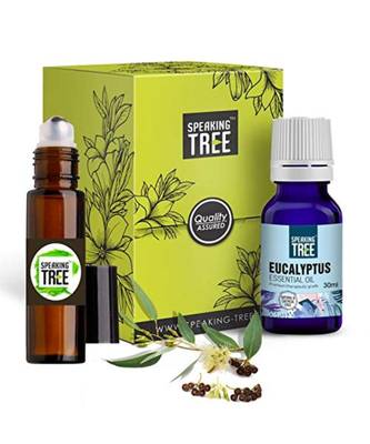Speaking Tree - Eucalyptus Essential Oil (30ml) with Roller - 100% Pure, Natural and Undiluted 1