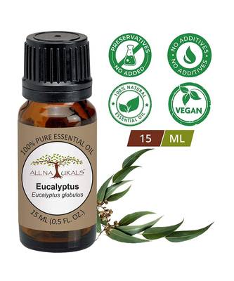 All Naturals Eucalyptus Essential Oil 15ml (Ooty) 100% Pure for Cough, Colds, Clear Breathing, Joints Pain, Mosquitos 3