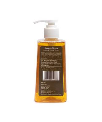 Rustic Art Orange Neem Organic Hand Wash | Natural, Vegan, All Purpose | Sulphate, Paraben Free | 245ml 2