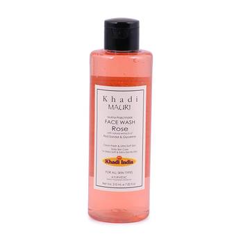 Khadi Mauri Herbals Rose Herbal Face Wash, 210ml 1