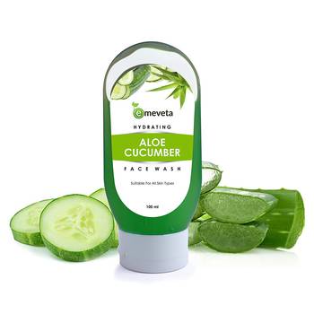 Emeveta Aloe Vera Cucumber Herbal Face Wash Men Women - Dry and Oily Deep Clean Glowing Skin (100 ml) 1
