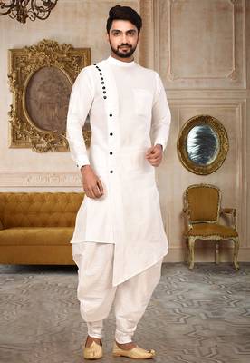 White Art Silk Designer Kurta 1