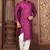 Purple Plain Art Silk Dhoti Kurta