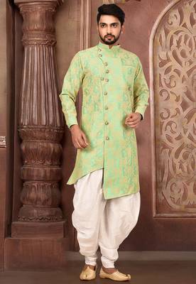 Light Green  Matka Silk Kurta 1