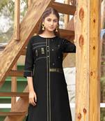 Grey Rich Look Rayon with handwork Festive Wear Kurti With Pant