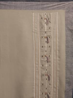 Grey Color Ruby Silk Emroidered Saree 5