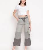 Brown plain cotton trousers