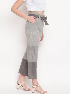 Brown plain cotton trousers 4