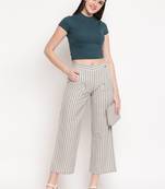 Grey plain cotton trousers