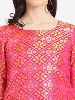 Pink & Blue Color Unstitched Dress Material 5