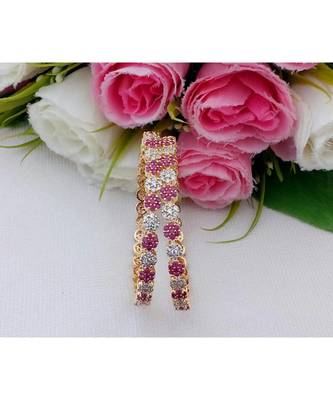 Elegant Desinger Cz / Ruby Bangle 1