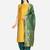 Yellow & Green Color Unstitched Dress Material