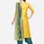 Yellow & Green Color Unstitched Dress Material