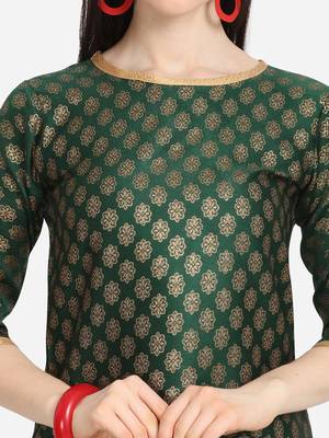 Green & Red Color Unstitched Dress Material 3