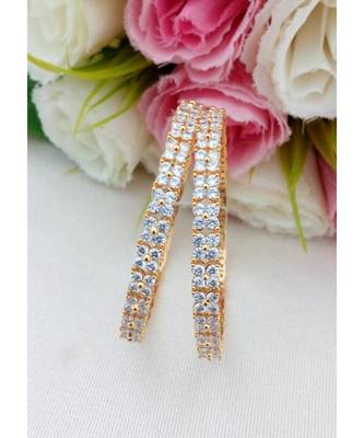 Eye Catching Designer Bangle Embellished By Cz Stones 1