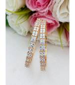 Eye Catching Designer Bangle Embellished By Cz Stones