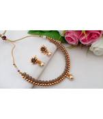 Cute Antique Neckset With A Pair Of Matching Ear Rings