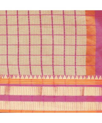 Yellow Color Cotton Silk Saree 5