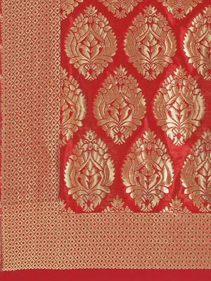 Green & Red Color Unstitched Dress Material 4