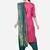 Pink & Sea Green Color Unstitched Dress Material