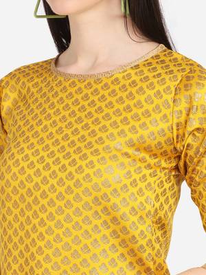 Yellow & Green Color Unstitched Dress Material 3