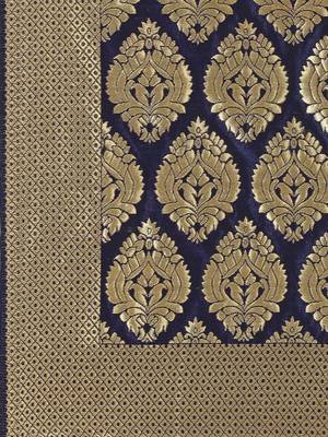 Sea Green & Navy Blue Color Unstitched Dress Material 4