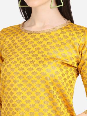 Yellow & Green Color Unstitched Dress Material 3