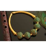 Beautiful Green Rudra Balls Designer Necklace Set