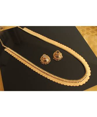 Beautiful Gold Tone Lakshmi Coin Designer Haar Set 1