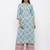 Women's Blue Cotton Printed Straight Kurta Palazzo Set