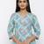 Women's Blue Cotton Printed Straight Kurta Palazzo Set