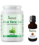 Kazima Aloe vera Gel Raw (1KG) and Almond Oil 15ml  Ideal for Skin Treatment