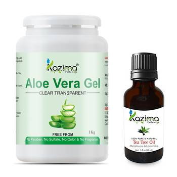 Kazima Aloe Vera Gel Raw100% Pure Natural Raw Combo Pack Ideal for Scalp, Acne Scars 1