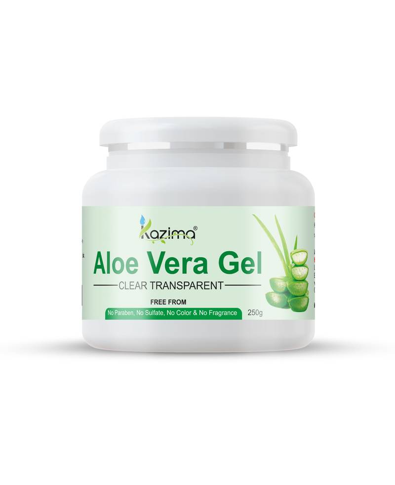 Kazima  Pure Natural Raw Aloe Vera Gel (250 Gram ) - Ideal for Skin Treatment, Face, Acne Scars