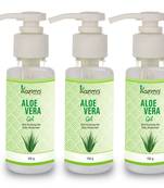 Kazima  Pure Natural Raw Aloe Vera Gel 100 Gram (Pack of 3) - Ideal for Skin Treatment, Face, Acne Scars, Hair Treatment
