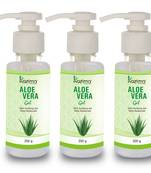 Kazima  Pure Natural Raw Aloe Vera Gel 200 Gram (Pack of 3) - Ideal for Skin Treatment, Face, Acne Scars, Hair Treatment