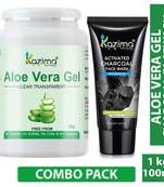 Kazima  Combo of Aloe Vera Gel 1kg + Charcoal Facewash 100ml