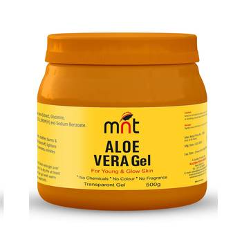 MNT ALOE VERA Gel For Young & Glow Skin 500 Gm (No Chemicals, No Colour, No Fragrance) 1
