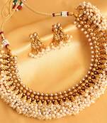 Awesome designer pearl cluster pearl  necklace  with earrings