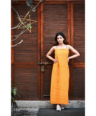 Mustard Ikat Slip Dress 4