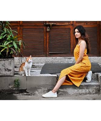 Mustard Ikat Slip Dress 5