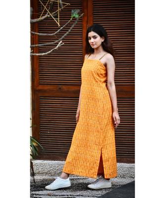 Mustard Ikat Slip Dress 1