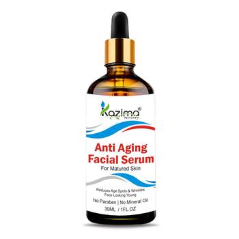 Kazima Anti Aging Facial Serum (30ML) with Argan Oil, Rosehip Oil, Pomegranate Oil & Cucumber Oil For Face 1