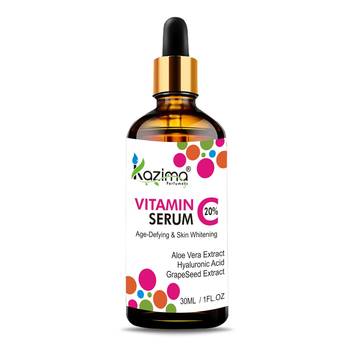 Kazima Vitamin C Serum (30ML) With Vitamin C 20%, Hyaluronic Acid, Hyaluronic Acid - Best For Acne Reduction 1