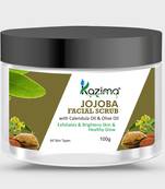 Kazima JOJOBA Facial Scrub (100g) For Exfoliates & Brightens Skin & Healthy Glow with Calendula Oil & Olive Oil